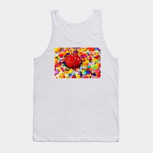 Pile Of Buttons And Red Pincushion Tank Top